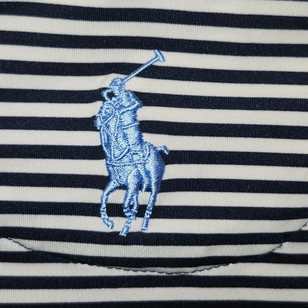 Polo Golf Ralph Lauren Mens Large Stripe KPMG Womens PGA Aronimink Polo Shirt